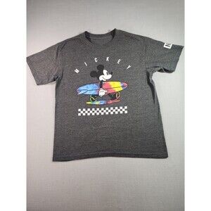 Disney Neff Mickey Mouse Shirt Mens Size Medium Gray Surfing